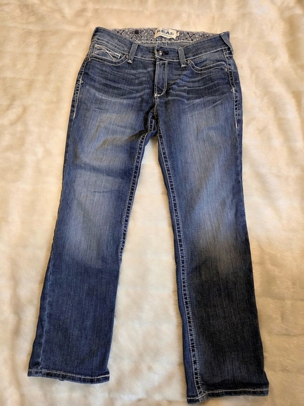 Ariat R.E.A.L. Denim Bootcut Jeans in Blue Like New